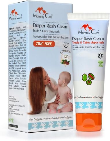 Mommy Care Organic Baby Diaper Rash Cream - Calendula Natural Organic Gentle Baby Diaper Cream Paste 80ml/2.7oz Soothing, Prevents Rash for Newborns & Infants in Saudi Arabia