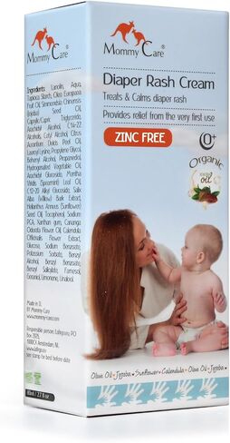 Mommy Care Organic Baby Diaper Rash Cream - Calendula Natural Organic Gentle Baby Diaper Cream Paste 80ml/2.7oz Soothing, Prevents Rash for Newborns & Infants in Saudi Arabia