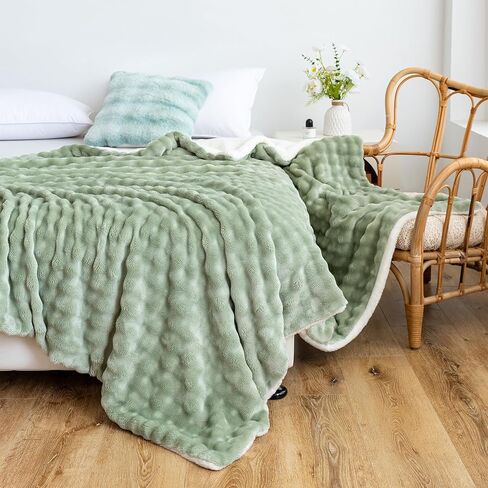 UKELER Sherpa Fleece Risery Rame Blant 50 'x 60' 'للأريكة والأريكة والأغطية الدافئة الدافئة ودافئة دافئة ورميات للأطفال والطفل الصغير والطفل in Saudi Arabia