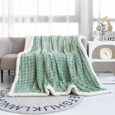 UKELER Sherpa Fleece Risery Rame Blant 50 'x 60' 'للأريكة والأريكة والأغطية الدافئة الدافئة ودافئة دافئة ورميات للأطفال والطفل الصغير والطفل in Saudi Arabia