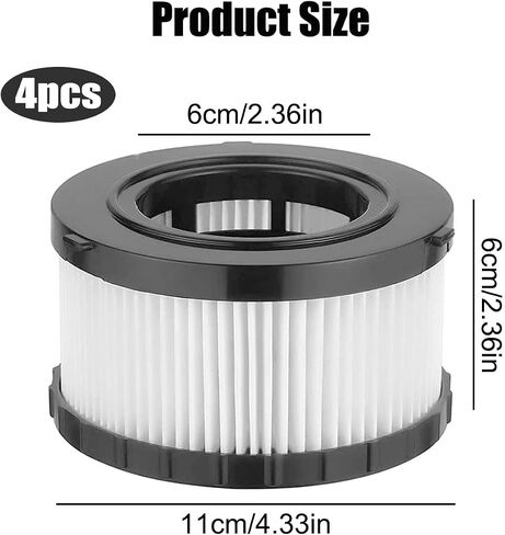 2 Pack DC5151H HEPA Filter Replacement Compatible with DEWALT DC5151H DC515 DCV517 Wet Dry Vacuum with Cleaning Brush in Saudi Arabia