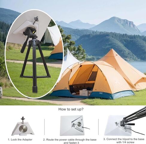Starlink Mini Tripod Mount - ارتفاع قابل للتعديل ، زاوية لأفضل إشارة - متوافقة مع starlink mini mount - starlink mini escersions in Kuwait