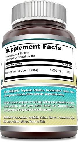 Amazing Formulas Calcium Citrate Supplement | 1000 Mg | 240 Tablets | Non-GMO | Gluten Free | Made in USA in Saudi Arabia