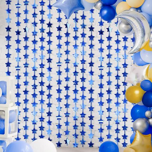 Lolstar Black Stars سعيد لزخارف عيد ميلاد العشرينات الخاصة بي للرجال Boy 2pack 3.3x6.6ft كل ستائر حلقات نجم خلفية أسود من 2025 SEENE in Kuwait