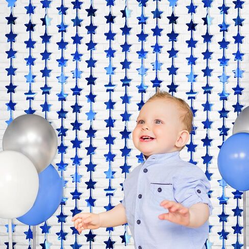 Lolstar Black Stars سعيد لزخارف عيد ميلاد العشرينات الخاصة بي للرجال Boy 2pack 3.3x6.6ft كل ستائر حلقات نجم خلفية أسود من 2025 SEENE in Kuwait
