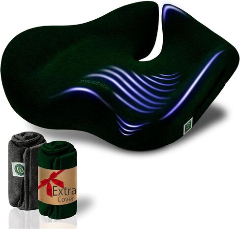 Seat Cushion for Tailbone Pain Relief - 2024 Upgraded X Large Seat Cushions for Lower Back Pain Relief, Sciatica & Hip - Pressure Relief for Office Chair & Long Sitting in Car/Truck/Wheelchair. in Saudi Arabia