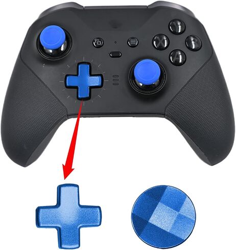 13Pcs Accessories for Xbox Elite Controller Series 2, Metal Thumbsticks Paddles Replacement for Xbox Elite Series 2 Joystick Paddles D-Pads Repair Kit 6 Thumbsticks, 4 Paddles, 2 D-Pads, 1 Tool(Black) in Saudi Arabia