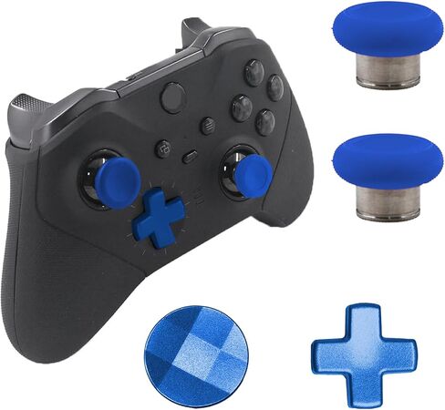 13Pcs Accessories for Xbox Elite Controller Series 2, Metal Thumbsticks Paddles Replacement for Xbox Elite Series 2 Joystick Paddles D-Pads Repair Kit 6 Thumbsticks, 4 Paddles, 2 D-Pads, 1 Tool(Black) in Saudi Arabia