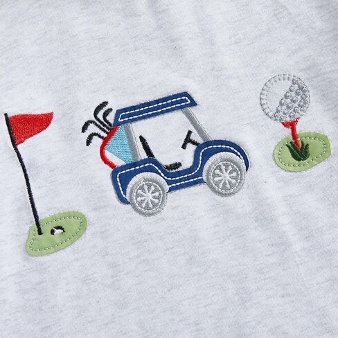 Summer Toddler Baby Boy Girl Golf Outfit Funny Letter Print Short Sleeve Shirt Jogger Shorts Infant Sets in Saudi Arabia