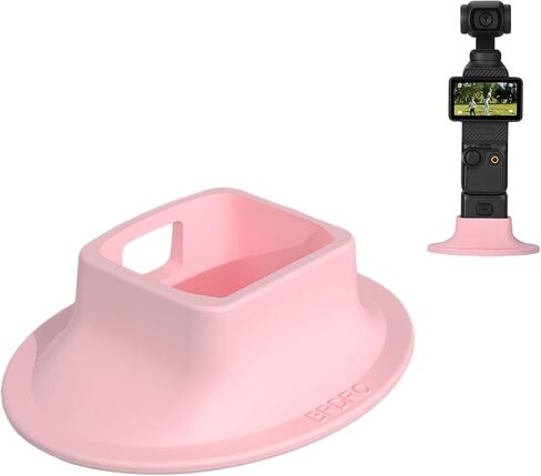 Mount Pocket 3 Stand Base Mount ، Silicone Non -Slip Desktop Mount for DJI Osmo Pocket 3 Creator Combo ، موقف مضغوط خفيف الوزن لإكسسوارات مقبض Osmo Pocket 3 - رمادية in Saudi Arabia