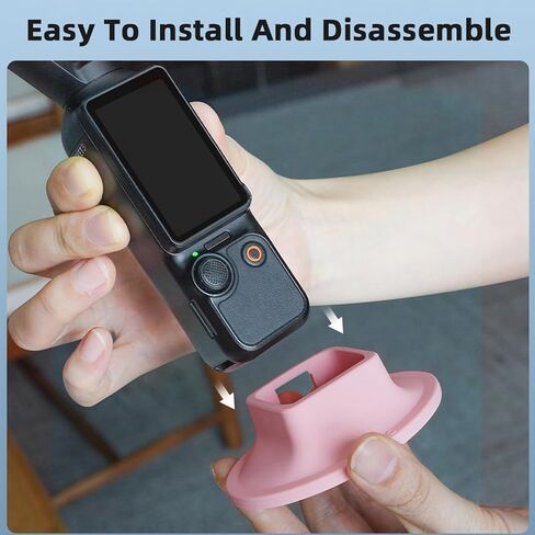 Mount Pocket 3 Stand Base Mount ، Silicone Non -Slip Desktop Mount for DJI Osmo Pocket 3 Creator Combo ، موقف مضغوط خفيف الوزن لإكسسوارات مقبض Osmo Pocket 3 - رمادية in Kuwait