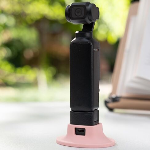 Mount Pocket 3 Stand Base Mount ، Silicone Non -Slip Desktop Mount for DJI Osmo Pocket 3 Creator Combo ، موقف مضغوط خفيف الوزن لإكسسوارات مقبض Osmo Pocket 3 - رمادية in Saudi Arabia