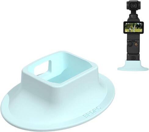 Mount Pocket 3 Stand Base Mount ، Silicone Non -Slip Desktop Mount for DJI Osmo Pocket 3 Creator Combo ، موقف مضغوط خفيف الوزن لإكسسوارات مقبض Osmo Pocket 3 - رمادية in Kuwait