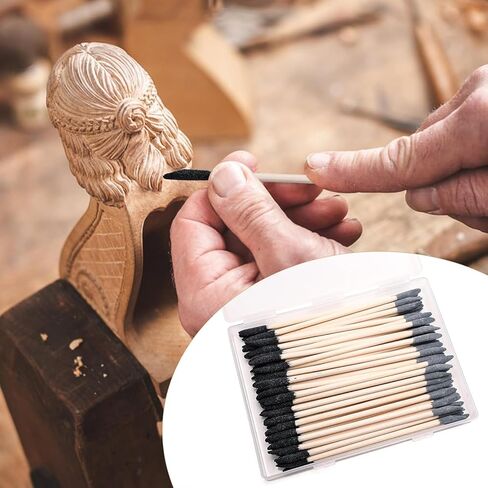 60 Pcs Sanding Stick Double End Matchsticks Sanding Twigs Coolrunner 5.4Inch Sanding Twigs Fine Detailing for Plastic Models Wood Hobby, 150/280 Grit in Kuwait
