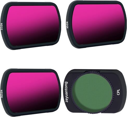 مجموعة مرشح العدسات المغناطيسية متوافقة مع DJI Osmo Pocket 3،4 Pack CPL UV VND3-7 Diffusion 1/4 & CPL ، إطار نحيف للغاية و HD Optical Glass in Kuwait