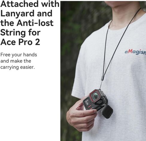 علبة السيليكون لـ Insta360 Ace Pro 2 ، غطاء واقي مع غطاء عدسة السيليكون لـ Insta360 Ace Pro2 (أسود) in Kuwait
