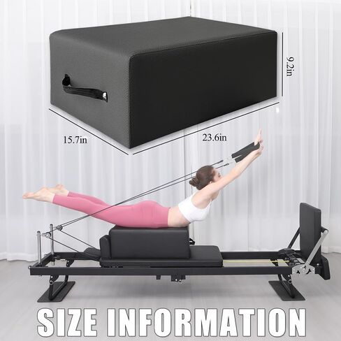 Pilates Reformer Sitting Box，Pilates Equipment Pilates Box Pilates Reformer Accessory for Exercises for Stretching Balance Exercise Home Gym Pilates Accessories Gray in Kuwait