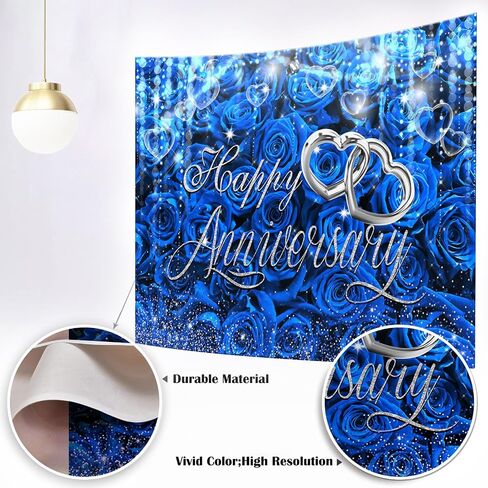 Mocsicka Happy Anniversary Backdrop Wedding Together Anniversary Party Decoration Red Rose Florals Gold Bokeh Heart Background Wedding Couple Love Party Supplies (Red, M-(82x60 inch)) in Saudi Arabia