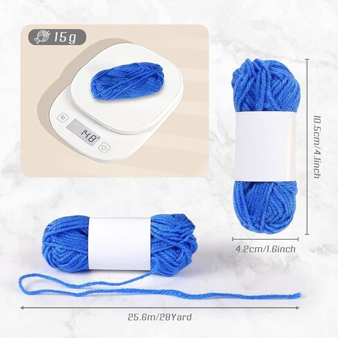 12 Skeins Acrylic Yarn Mini Craft Yarn 100% Acrylic Yarn for Crocheting, Starter Crochet Bulk Yarn for Child, Adult Knitting Crochet & Crafts (12 x 15g) in Saudi Arabia
