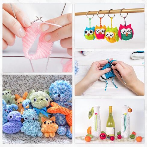 12 Skeins Acrylic Yarn Mini Craft Yarn 100% Acrylic Yarn for Crocheting, Starter Crochet Bulk Yarn for Child, Adult Knitting Crochet & Crafts (12 x 15g) in Saudi Arabia