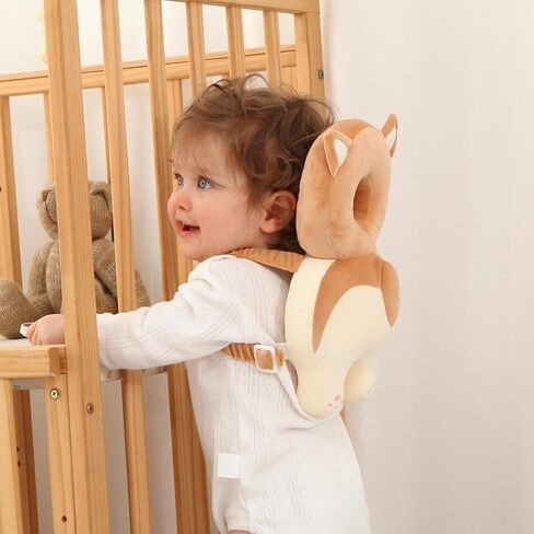 Baby Head Protector Backpack - Soft & Lightweight Head Protection Pillow for Bebe Walking and Crawling(Deer) in Saudi Arabia