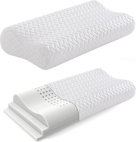 Hcore Memory Foam Pillow for Sleeping, Small Travel, Adjustable, Breathable and Soft, CertiPUR-US Certified, 12x20 lnch in Saudi Arabia