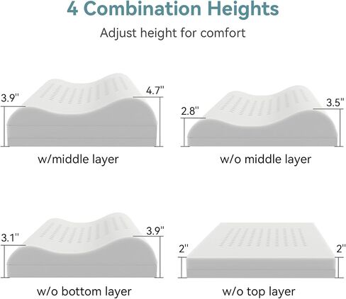 Hcore Memory Foam Pillow for Sleeping, Small Travel, Adjustable, Breathable and Soft, CertiPUR-US Certified, 12x20 lnch in Saudi Arabia