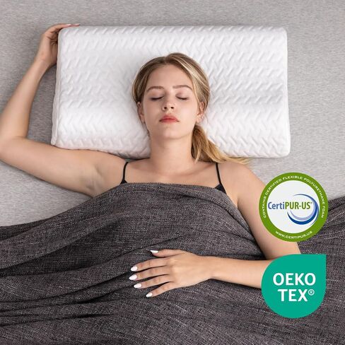 Hcore Memory Foam Pillow for Sleeping, Small Travel, Adjustable, Breathable and Soft, CertiPUR-US Certified, 12x20 lnch in Saudi Arabia