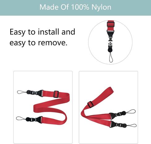 Adjustable Shoulder Strap:Comfortable iPad Strap Nylon Neck Lanyard for iPad/Samsung Tablet Case,Camera Binocular Crossbody Laptop Luggage Bag(White) in Saudi Arabia