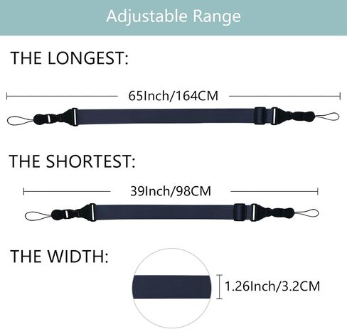 Adjustable Shoulder Strap:Comfortable iPad Strap Nylon Neck Lanyard for iPad/Samsung Tablet Case,Camera Binocular Crossbody Laptop Luggage Bag(White) in Saudi Arabia