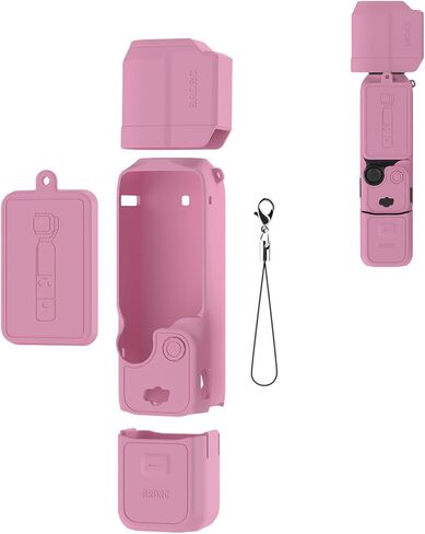 كابارت سيليكون غلاف واقية ل DJI Osmo Pocket 3 ، غطاء الواقي للوقاية من الخدش من الجسم | شاشة | جيمبال | 1/4 "مقبض الخيط (الأرجواني) in Kuwait