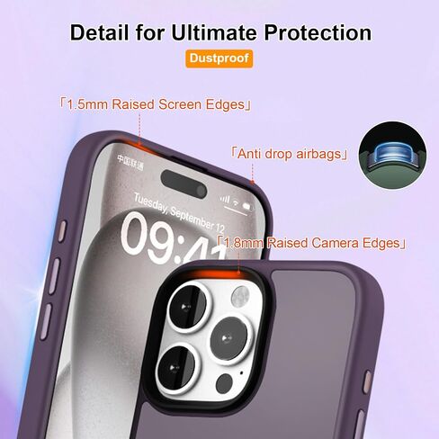 Magnetic Magnetic لـ iPhone 16 Pro Max Phone ، [متوافق مع Magsafe و Protection Grade Groud] in Saudi Arabia