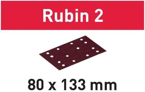 Festool 499048 Rubin 2 P80 Grit RTS (80x133mm) Rectangular Abrasive Sanding Sheets, 50-Pack in Saudi Arabia