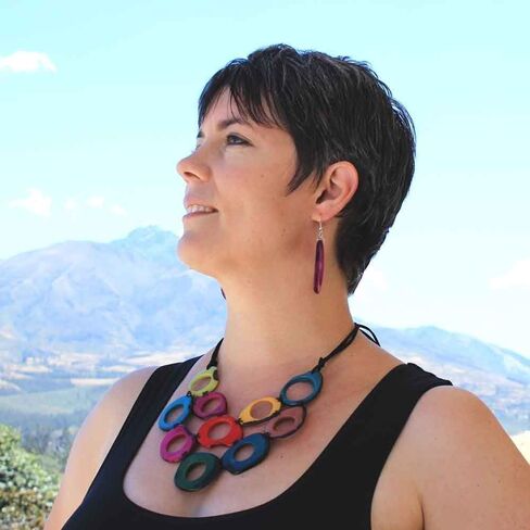 Black Tagua Necklace and Earring Set for Women, Artisan Handmade Fair Trade Jewelry in Saudi Arabia