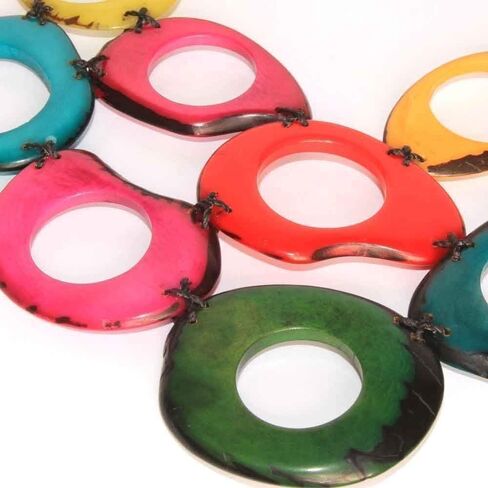 Black Tagua Necklace and Earring Set for Women, Artisan Handmade Fair Trade Jewelry in Saudi Arabia