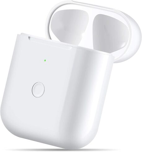 CivPower Wireless Charge Case متوافق مع AirPods 1 2 ， استبدال حالة الشاحن Air Pods مع زر مزامنة الاقتران Bluetooth ， لا توجد أيبودس (أسود) in Kuwait
