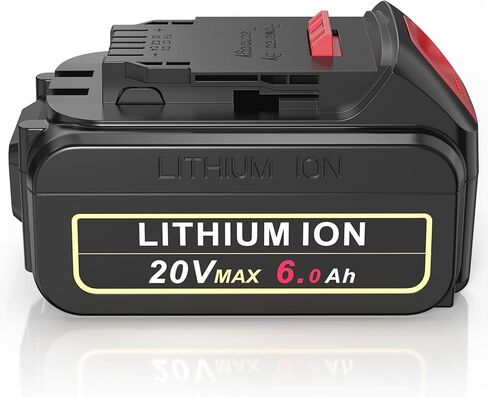 20V 6.0AH LI-ion بطارية استبدال بطارية DEWALT 20V ، 20V 6.0AH سعة عالية متوافقة مع DEWALT 20V بطارية DCB206 DCB201 DCB200 ، لأدوات الطاقة DEWALT 20V in Kuwait