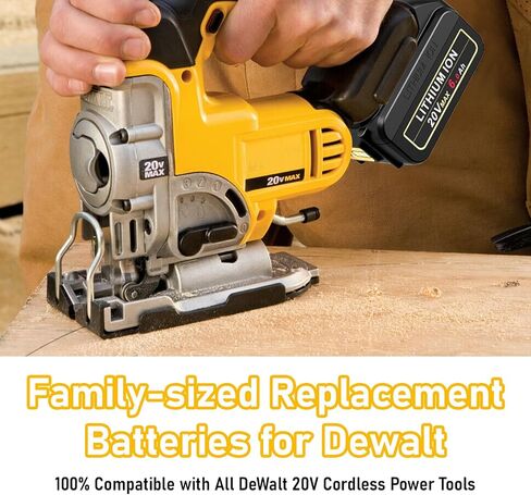 20V 6.0Ah Li-ion Battery Replace for Dewalt 20V Battery, 20V 6.0Ah High Capacity Compatible with Dewalt 20V Battery DCB206 DCB201 DCB200, for Dewalt 20V Power Tools in Kuwait