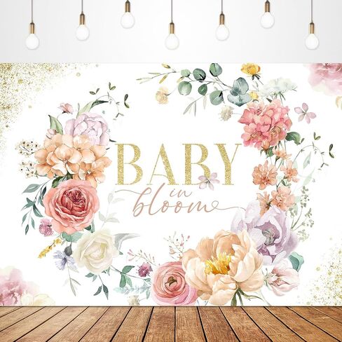 Glawry Noah's Ark Backdrop for Photography 7Wx5H Feet Oh Baby Boho Blue Pampas Flower Cartoon Woodland Animal Ocean Lovely Clouds Newborn Kid Party Decorations Photoshoot Background Photo Booth Studio in Saudi Arabia