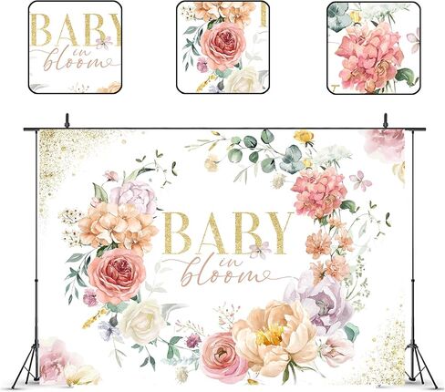 Glawry Noah's Ark Backdrop for Photography 7Wx5H Feet Oh Baby Boho Blue Pampas Flower Cartoon Woodland Animal Ocean Lovely Clouds Newborn Kid Party Decorations Photoshoot Background Photo Booth Studio in Saudi Arabia