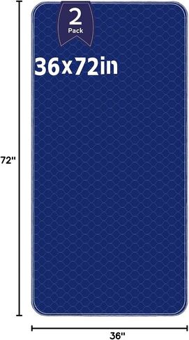 Alsunny® Hide Stains Waterproof Pads 45x56 Inch(2Pack),Bed Pads for Incontinence Washable Extra Large,Bed Pads Washable Waterproof for Beds Sofa & Mattress,Adults Seniors Kid,Pet,Incontinence Bed Pads in Saudi Arabia
