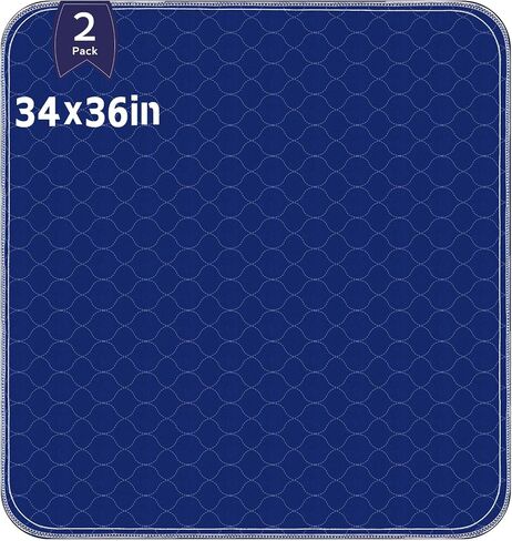 Alsunny® Hide Stains Waterproof Pads 45x56 Inch(2Pack),Bed Pads for Incontinence Washable Extra Large,Bed Pads Washable Waterproof for Beds Sofa & Mattress,Adults Seniors Kid,Pet,Incontinence Bed Pads in Saudi Arabia