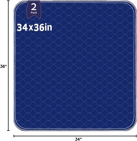 Alsunny® Hide Stains Waterproof Pads 45x56 Inch(2Pack),Bed Pads for Incontinence Washable Extra Large,Bed Pads Washable Waterproof for Beds Sofa & Mattress,Adults Seniors Kid,Pet,Incontinence Bed Pads in Saudi Arabia