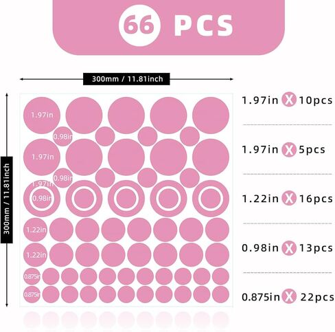 312 قطعة من البولكا نقاط ملصق جدار ملونة جدران جدارية ملونة للأطفال غرفة نوم الفتيات ، غرفة اللعب ، غرفة المعيشة وغرفة الحضانة (9 أحجام ، 6 ألوان) ... (أ) in Kuwait