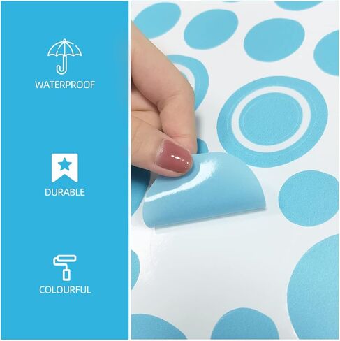 312 قطعة من البولكا نقاط ملصق جدار ملونة جدران جدارية ملونة للأطفال غرفة نوم الفتيات ، غرفة اللعب ، غرفة المعيشة وغرفة الحضانة (9 أحجام ، 6 ألوان) ... (أ) in Kuwait