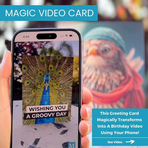 Magic Greetings - Funny Monkey Birthday Card - 3D Interactive Video Card – Monkeying Around Birthday Card for Kids, Mom, Dad, Husband, Friends - Easy QR Activation No App Needed - Made in the USA in Saudi Arabia