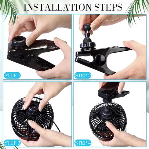 2 PCS 360 درجة مروحة السيارة 6 '' 12V مروحة السيارة مروحة محمولة مروحة مقعد السيارة مروحة التبريد مع تنظيم السرعة بدون خطوة وسداف سجائر أخف لسيارات الدفع الرباعي ، السيارات ، الحافلات (كوب الشفط) in Kuwait