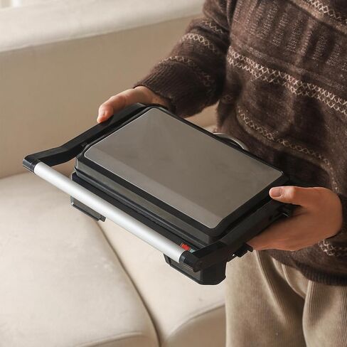 Panini Press Grill Sandwich Maker, Large Electric 3 in 1 Panini Sandwich Maker Grill, Open 180 Degrees for Grill Indoor, Perfect for Grilling Steaks, Burger, Sandwich,Non-stick Pan, Black in Saudi Arabia