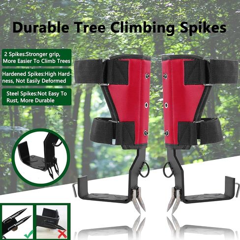 Tree Climbing Spikes,Tree Climbing Gear Set, Upgraded Camouflage Design,Tree Climbing Kit with 2 Claws,Tree Climbing Spikes for Tree Work,Fruit Picking,Hunting and Observation in Saudi Arabia