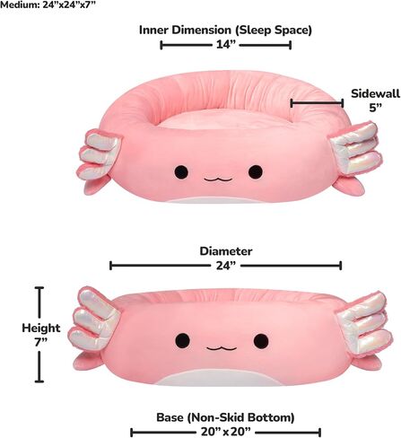 Squishmallows Original 20-Inch Cam The Calico Cat Pet Bed - Small Ultrasoft Official Jazwares Plush Pet Bed in Saudi Arabia
